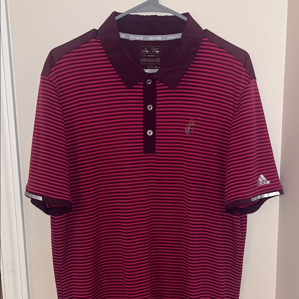 Adidas Cattail Creek Cc Striped Polo Shirt